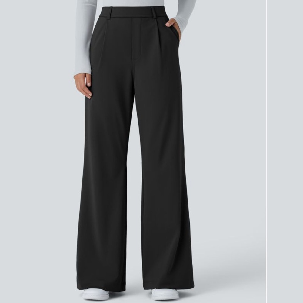 Halara Flex High Waisted Pocket Work Flare Pant - Black